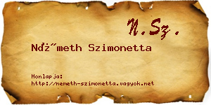 Németh Szimonetta névjegykártya