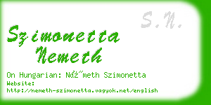 szimonetta nemeth business card